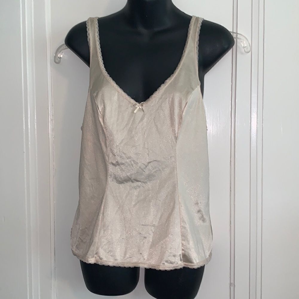 Vanity Fair tan nylon camisole